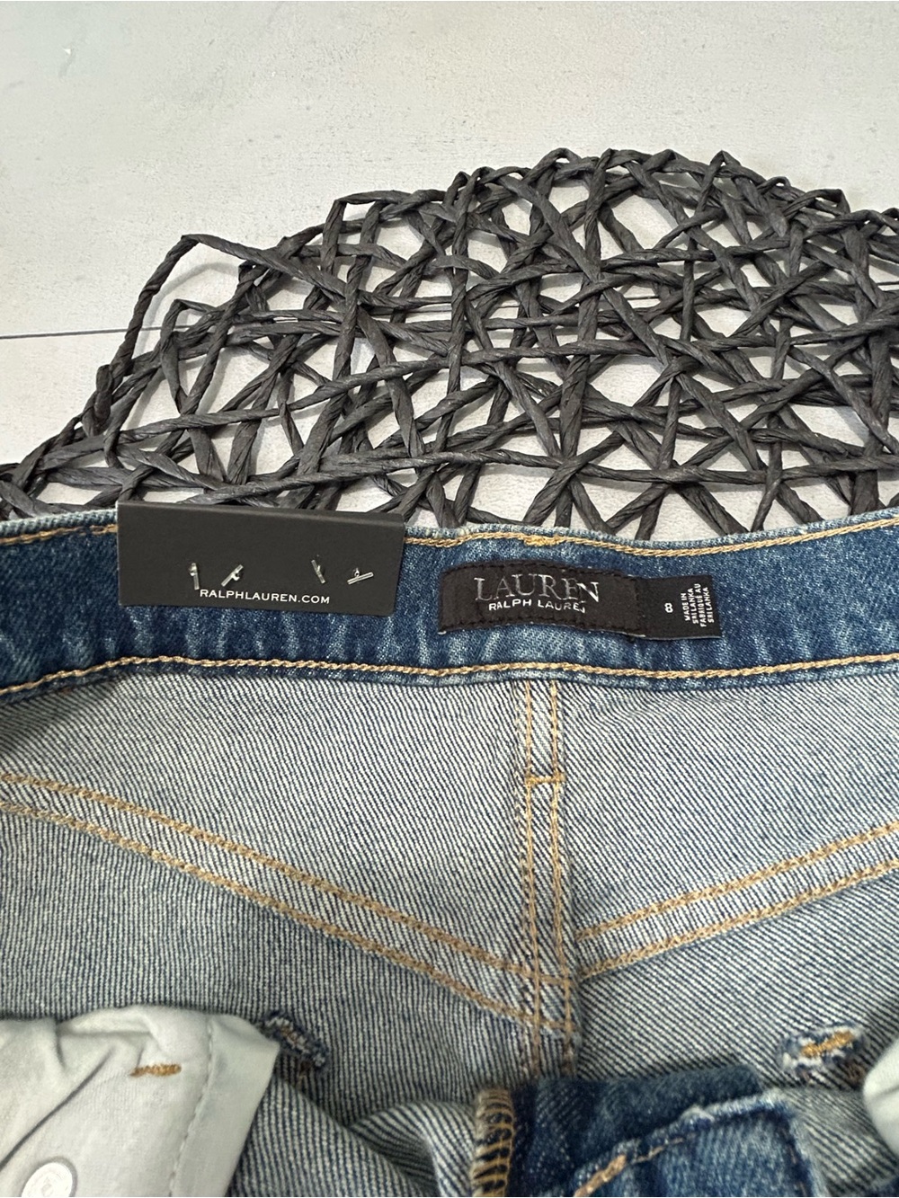 Lauren Ralph Lauren Blue Relaxed Patchwork Jeans -Sz8 - Picture 8 of 12